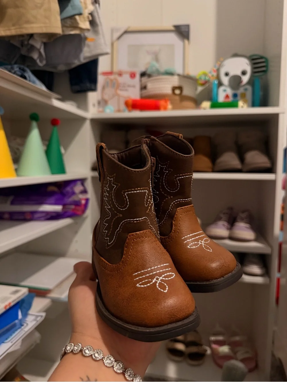 Kids Brown Western Cowboy Boots - Brown